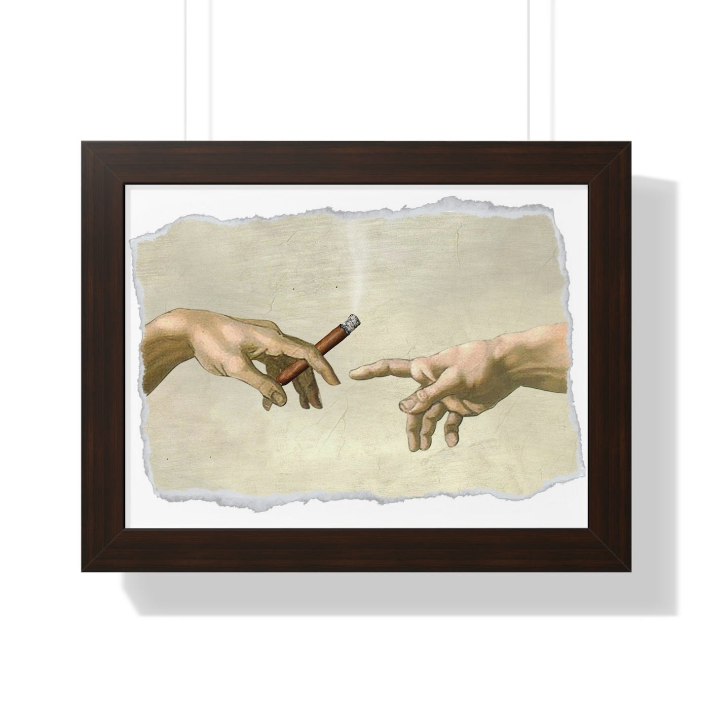 The Creation Of Cigar Framed Print