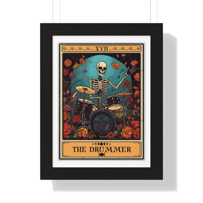 The Drummer Tarot Card Framed Print