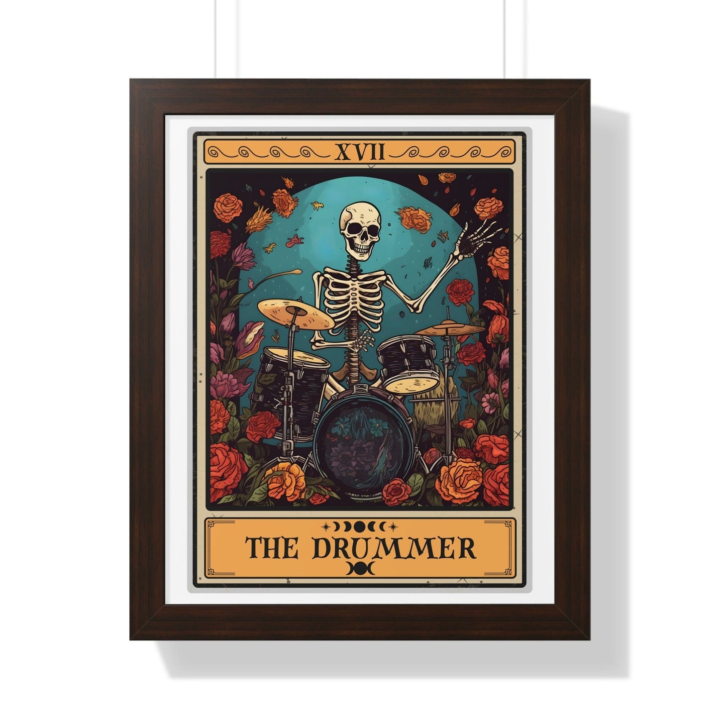 The Drummer Tarot Card Framed Print