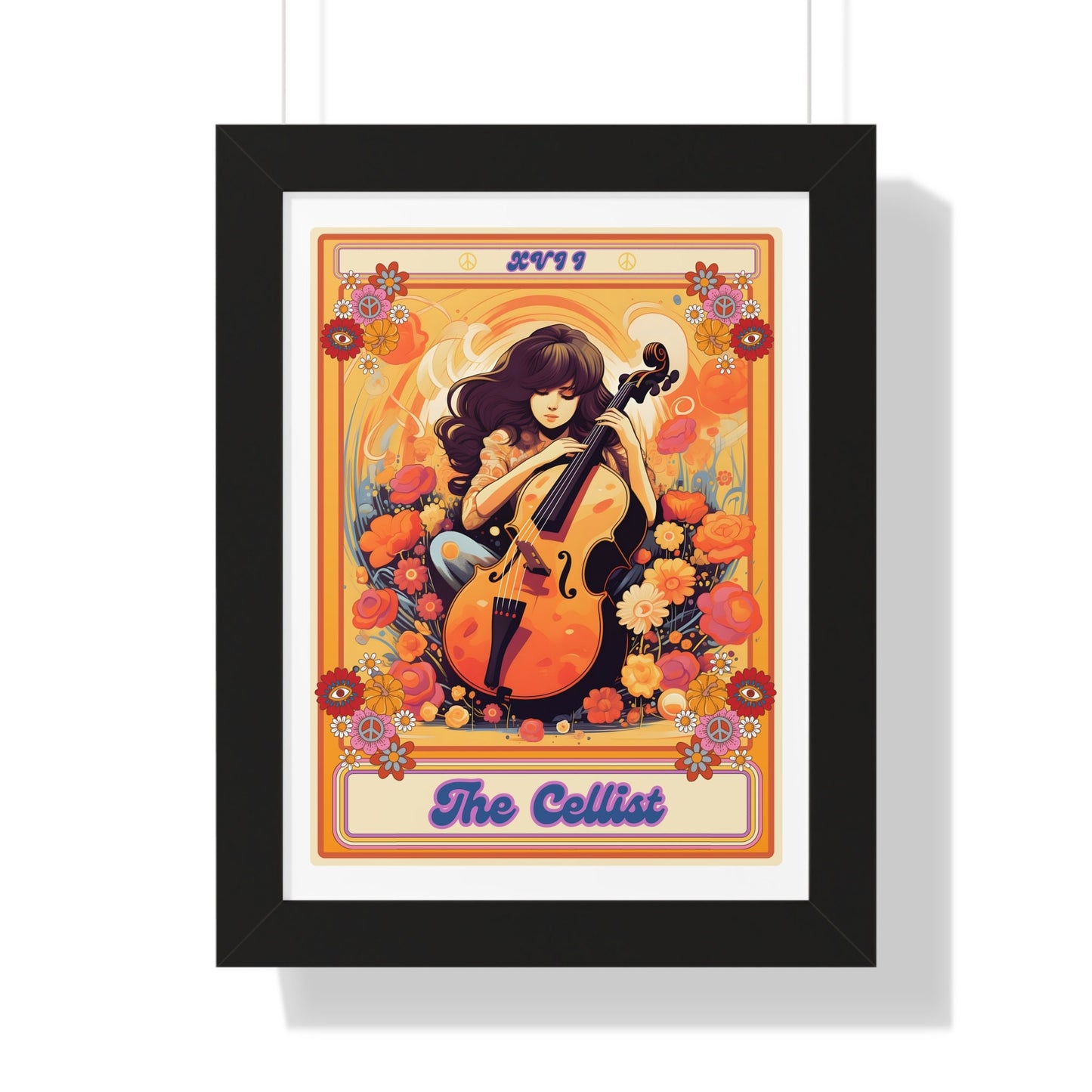 The Cellist Tarot Card Framed Print