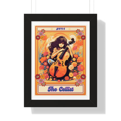 The Cellist Tarot Card Framed Print