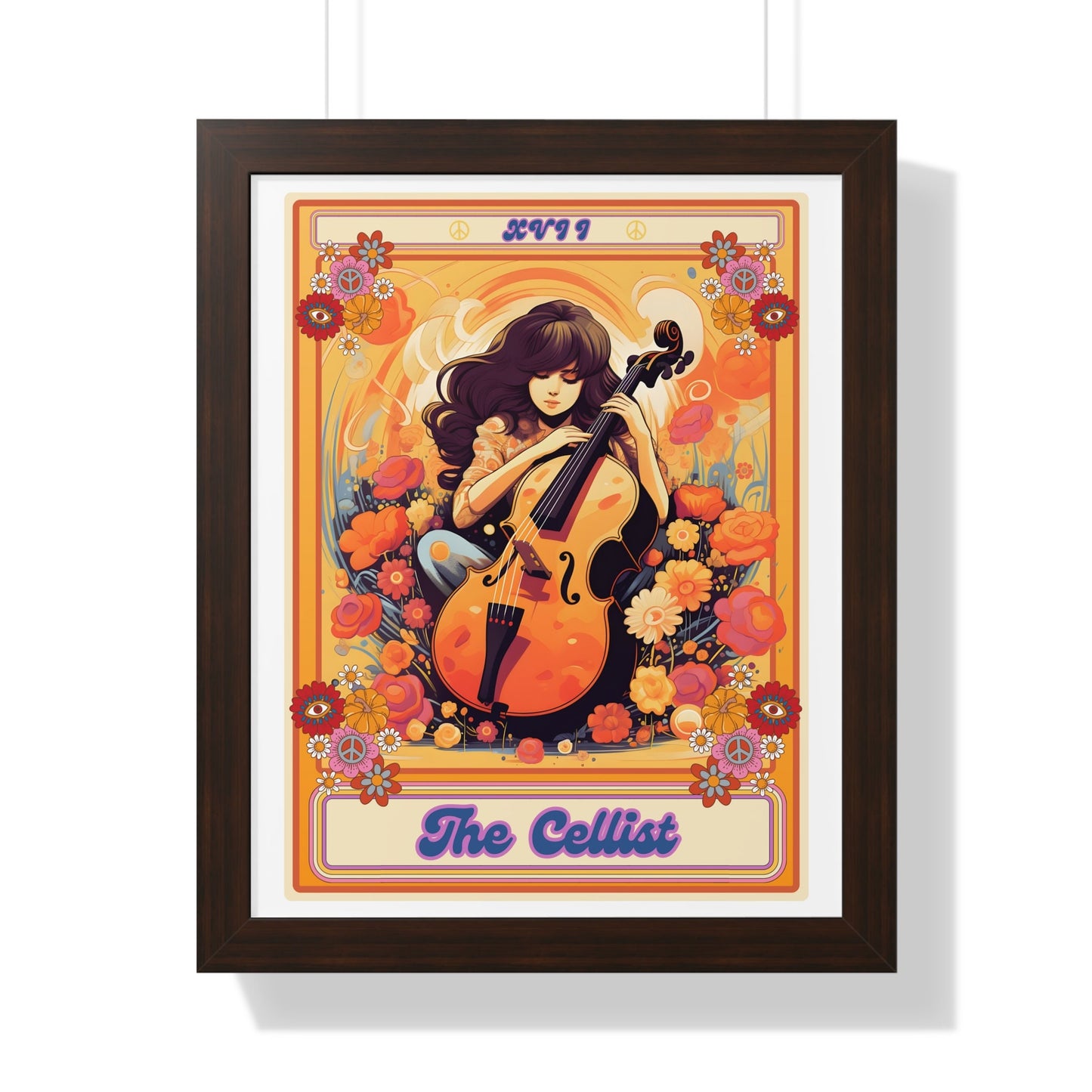 The Cellist Tarot Card Framed Print