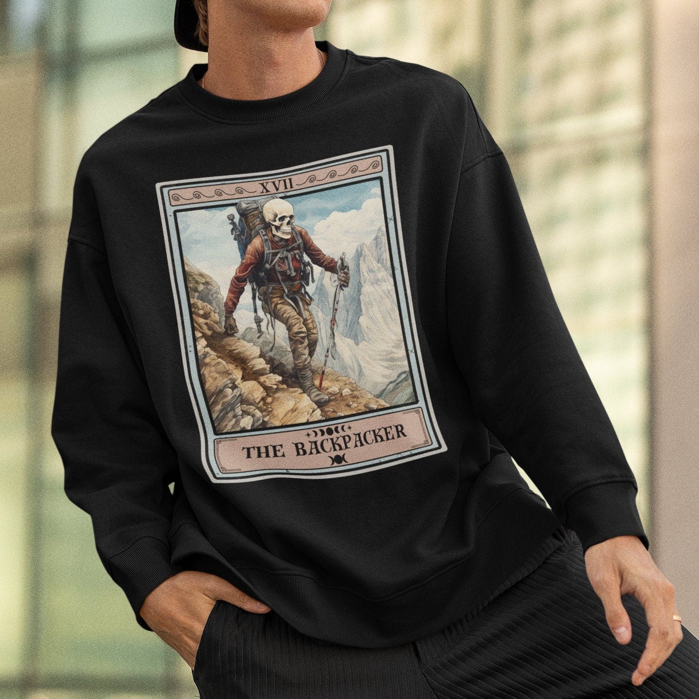 The Backpacker Tarot Card Sweatshirt