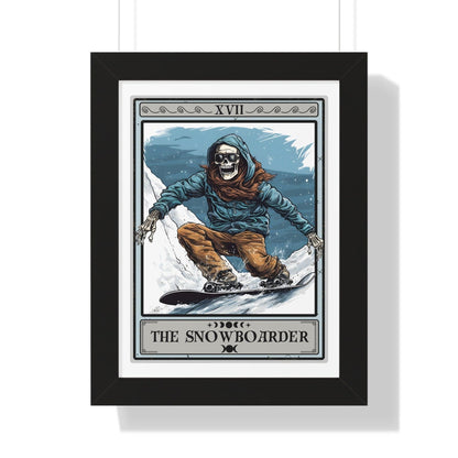 The Snowboarder Tarot Card Framed Print, Snowboarding