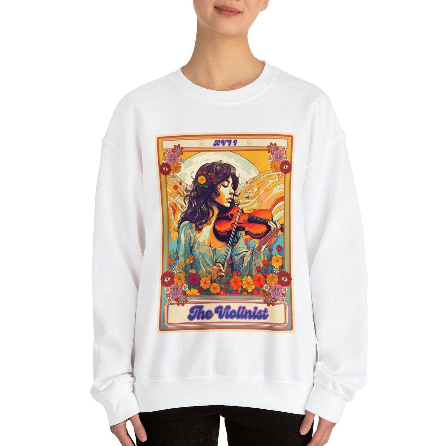 The Violinist Tarot Card Sweatshirt, Violin Player