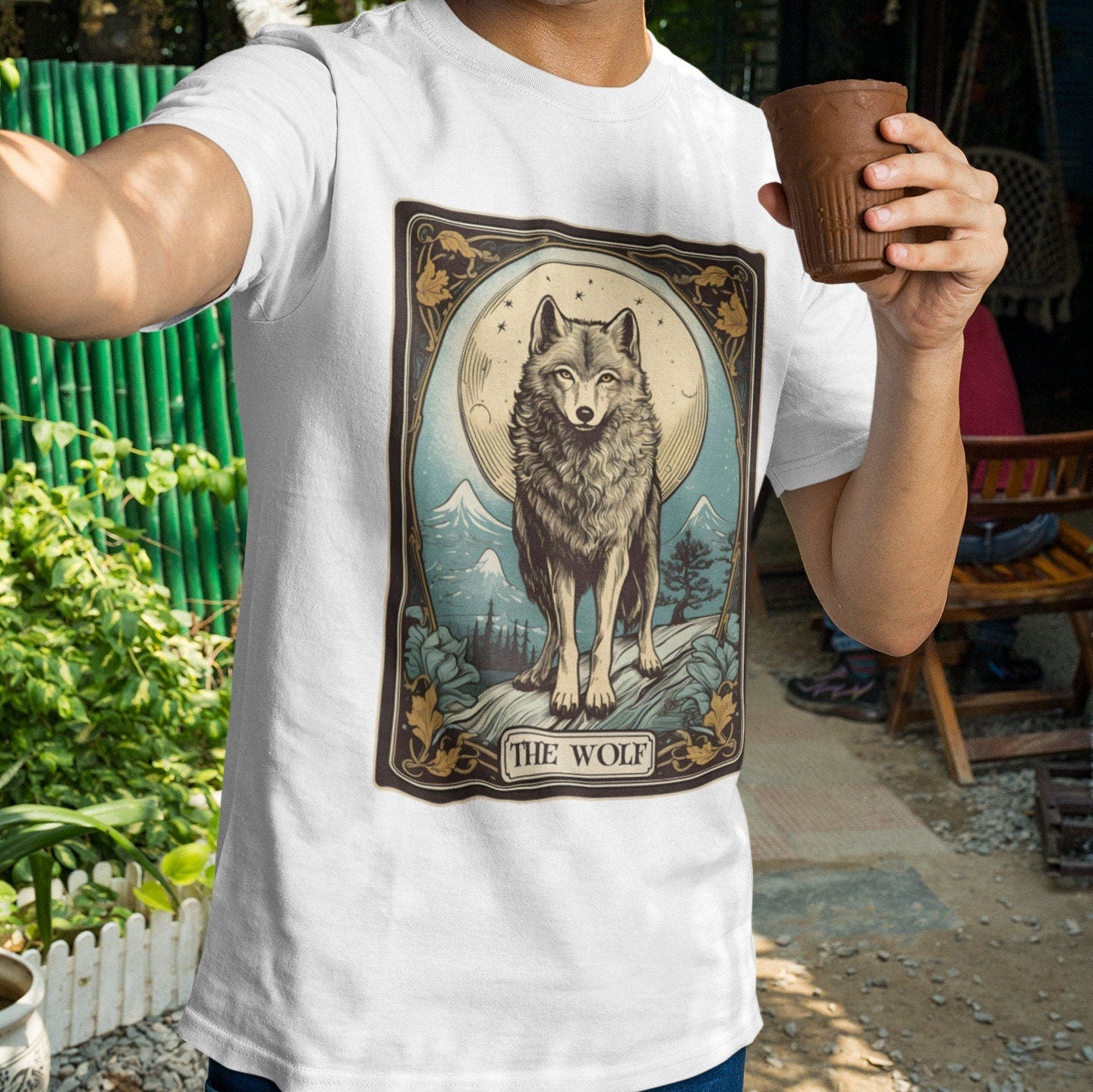 The Wolf Tarot Card T-Shirt