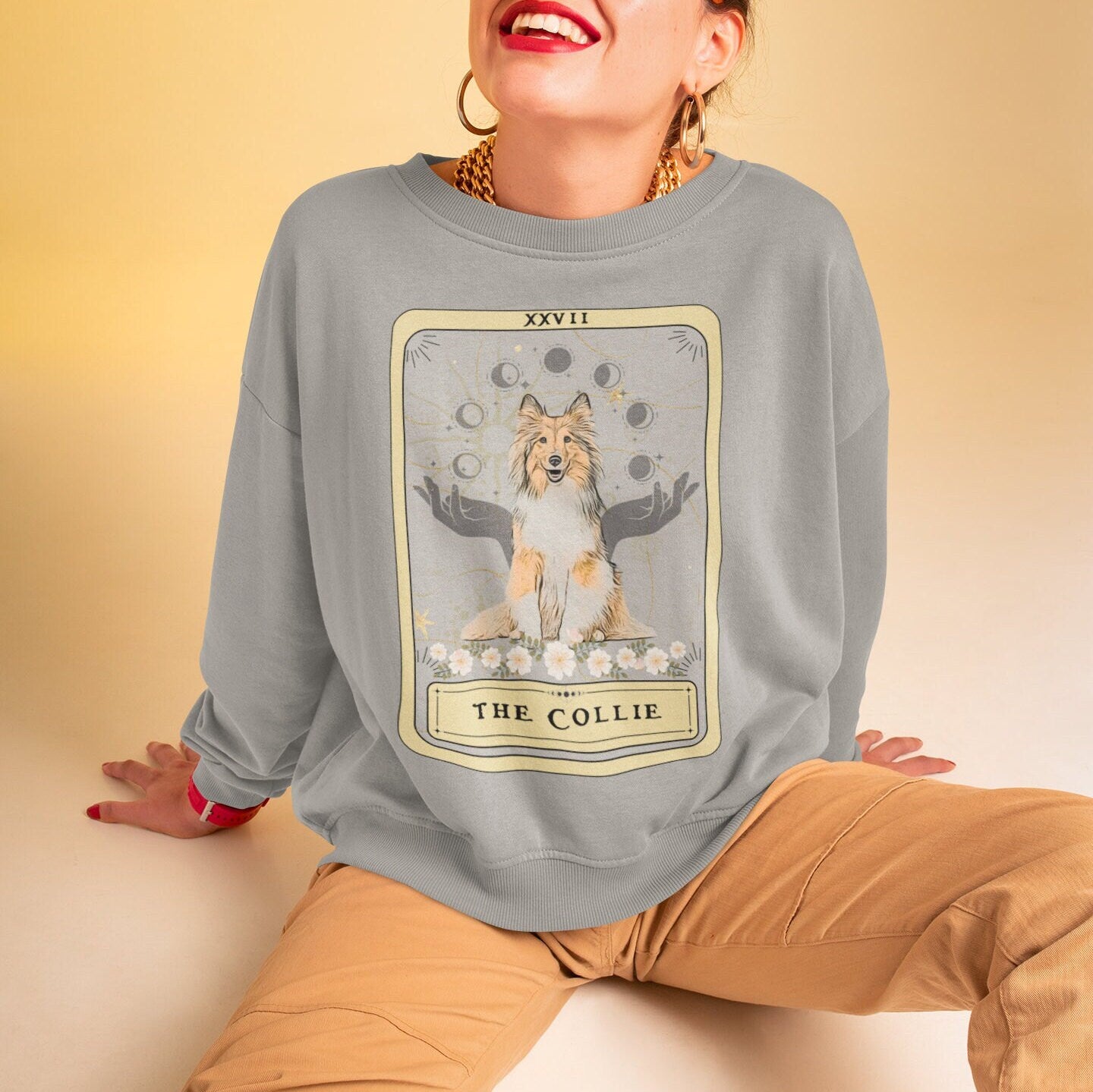 The Collie Tarot Card Sweatshirt