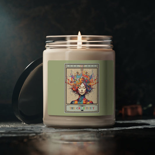 The Creativity Tarot Card Candle