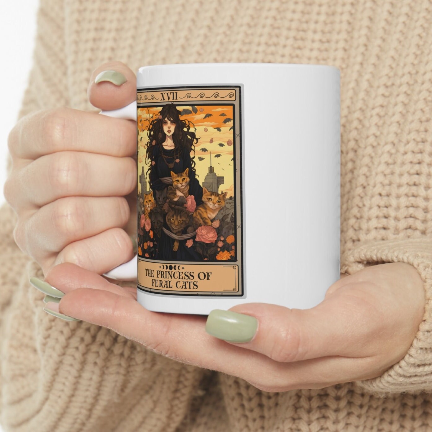 The Princess Of Feral Cats Tarot Card Mug