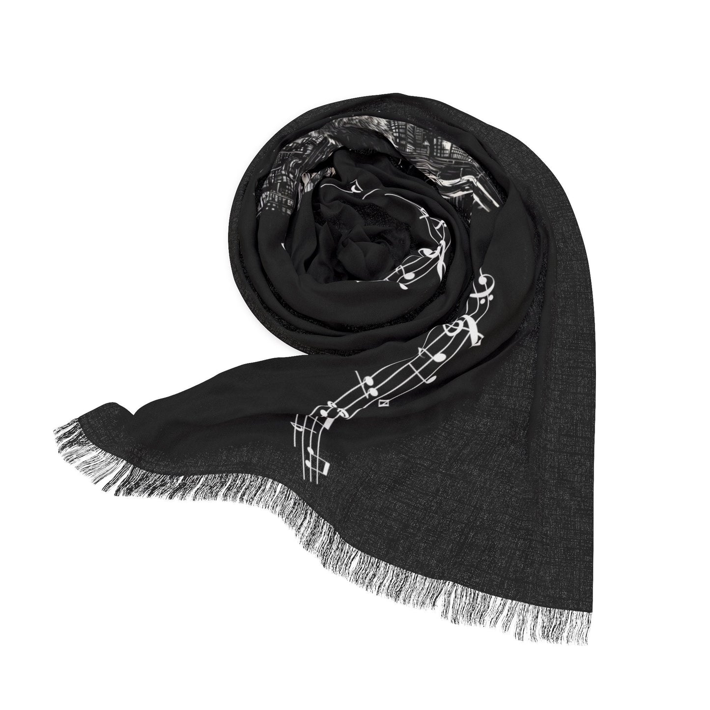 Black City Rat Scarf 27" x 73"