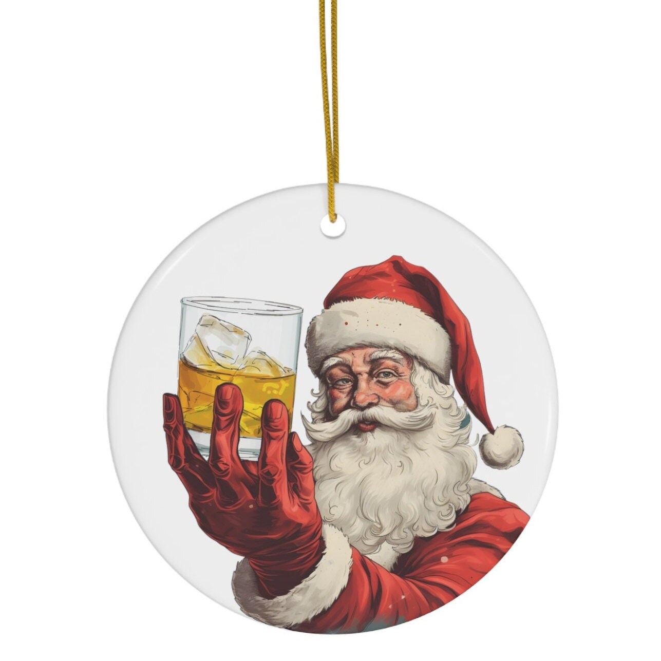 Whiskey Christmas Ornament