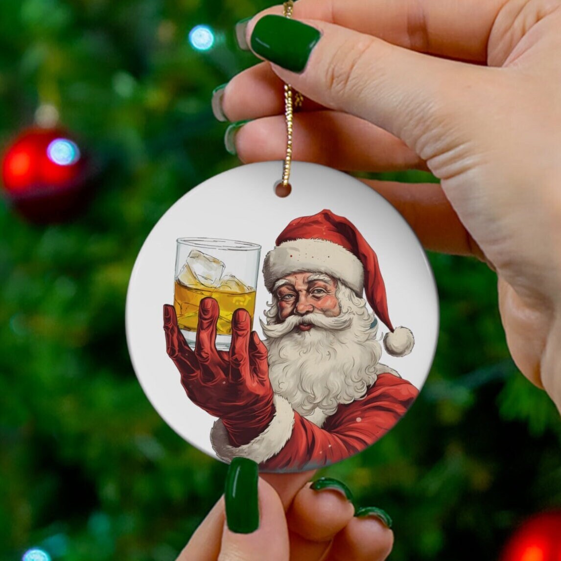 Whiskey Christmas Ornament