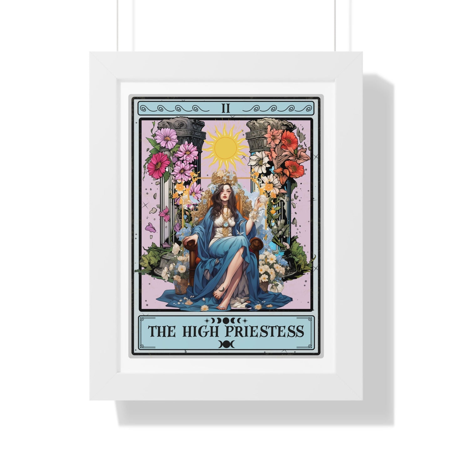 The High Priestess Tarot Card Framed Print Wall Art