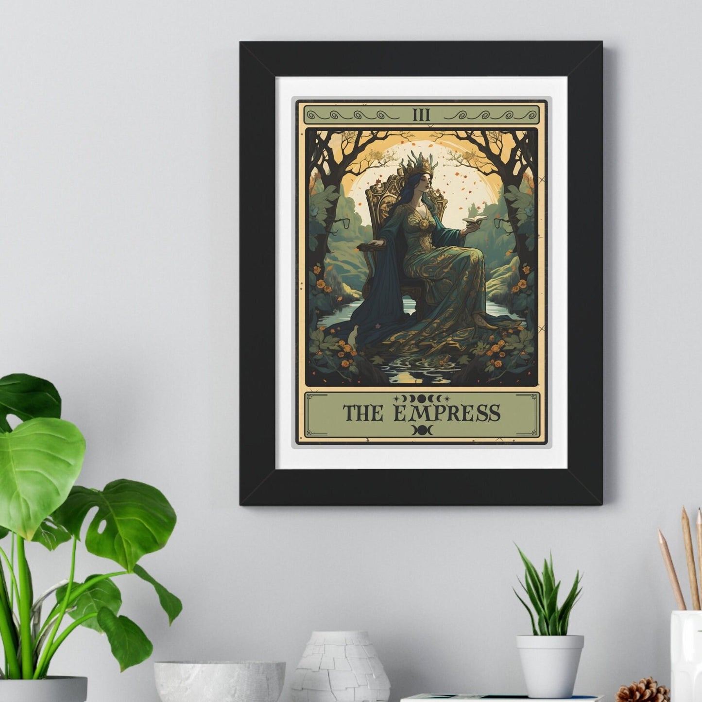 The Empress Tarot Card Framed Print Wall Art