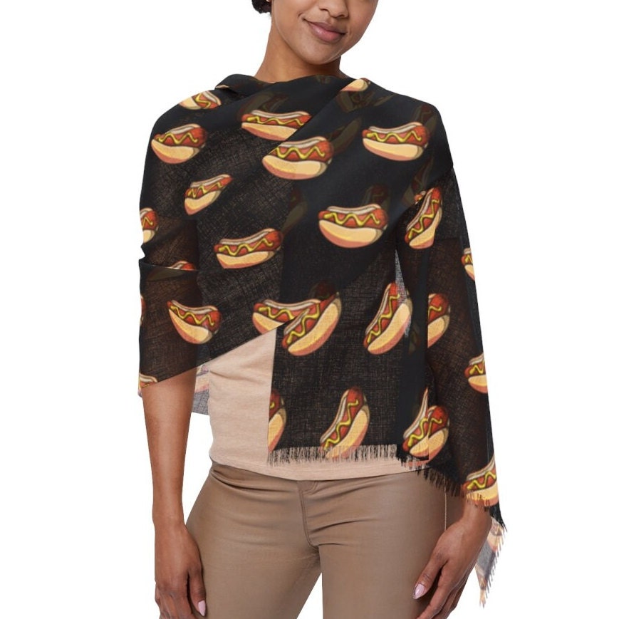 Hot Dog Scarf 27" x 73"