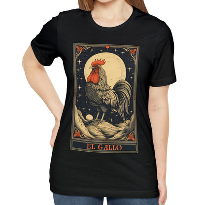 El Gallo Tarot Card Shirt, Rooster Animal