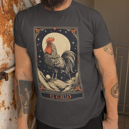 El Gallo Tarot Card Shirt, Rooster Animal