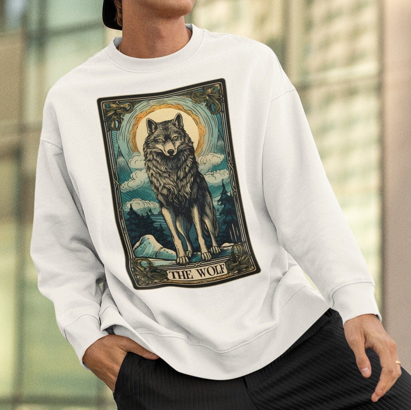 The Wolf Tarot Card Sweatshirt