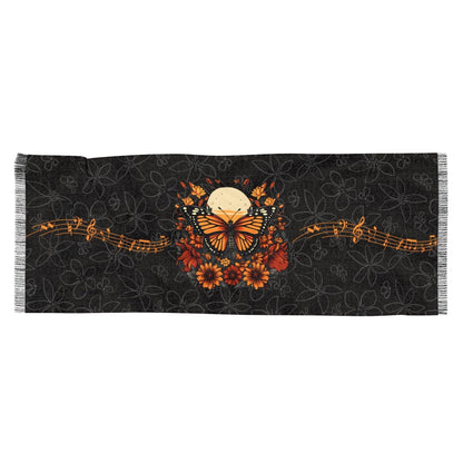 Monarch Butterfly Scarf, 27" x 73"