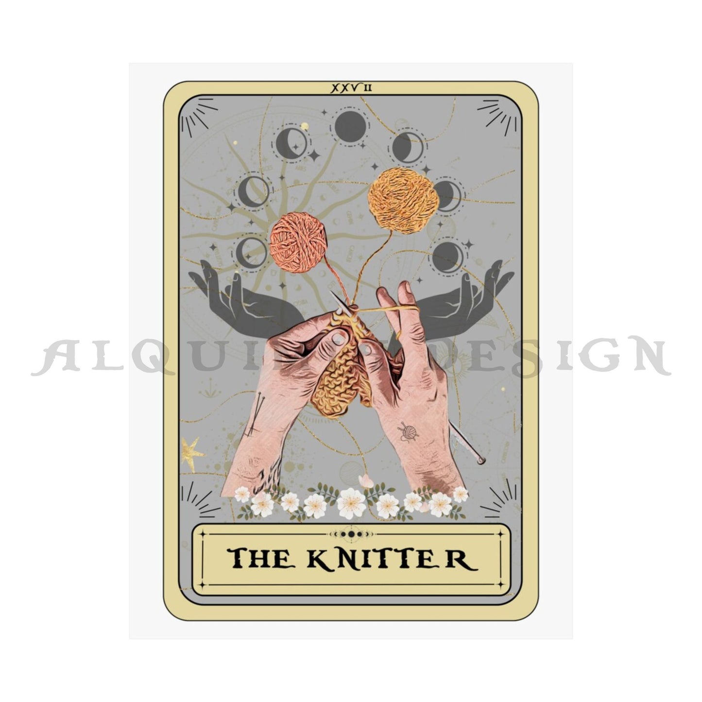 Knitter Tarot Card Poster Print