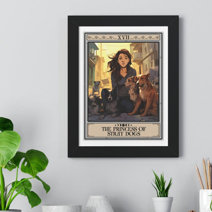 The Princess Of Stray Dogs Framed Print, Street Dog Rescuer