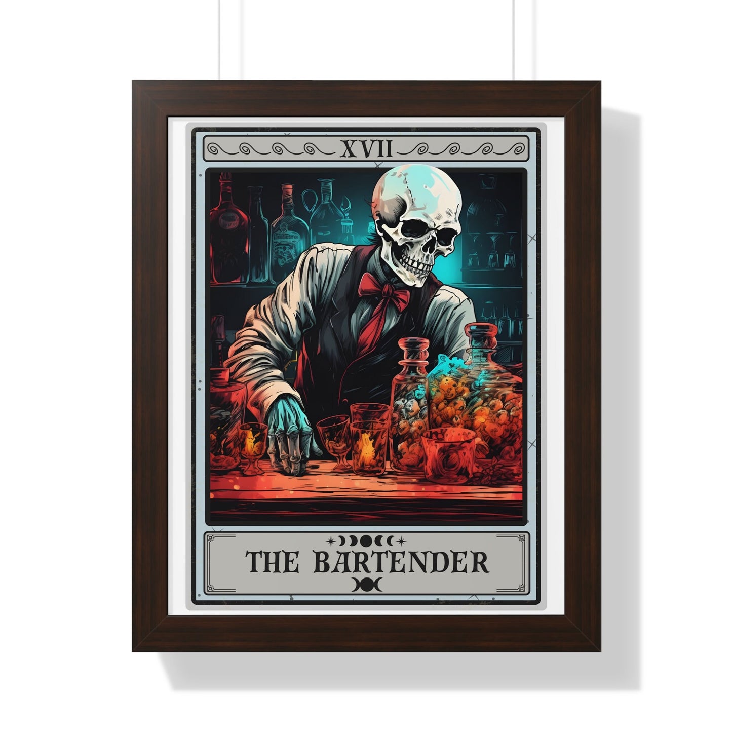 The Bartender Tarot Card Framed Print Wall Art