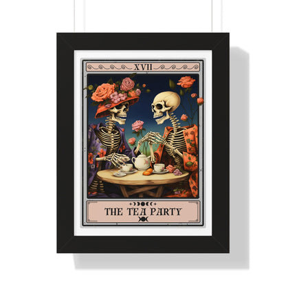 The Tea Party Tarot Framed Print, Tea Wall Art