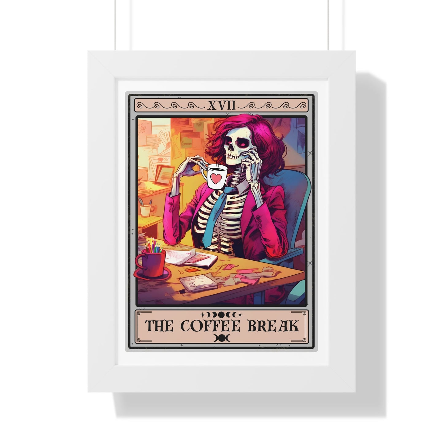 Coffee Break Tarot Framed Print