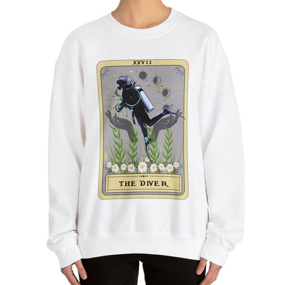 The Diver Tarot Card Sweatshirt, Scuba Diving