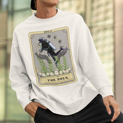 The Diver Tarot Card Sweatshirt, Scuba Diving