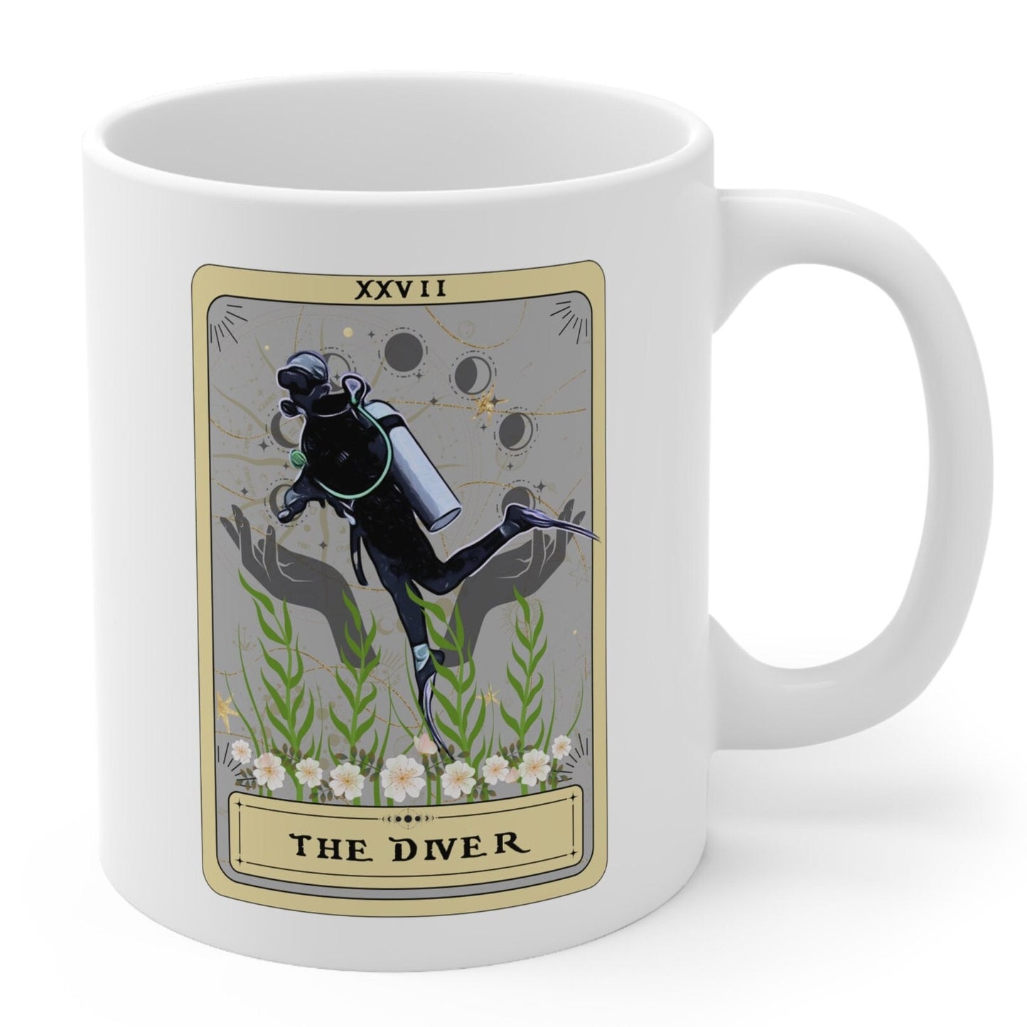 The Diver Tarot Card Mug, Scuba Diving