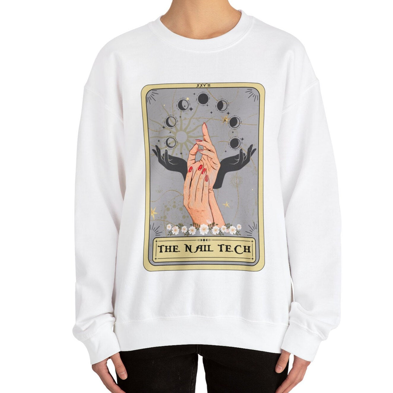 Nail Tech Tarot Card Sweatshirt - Nail Technician Gift