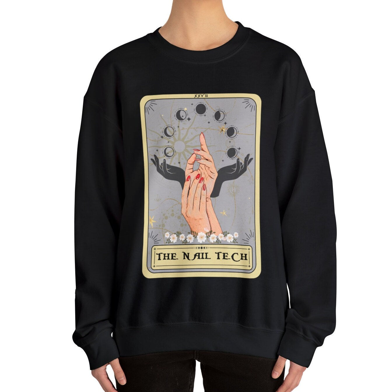 Nail Tech Tarot Card Sweatshirt - Nail Technician Gift