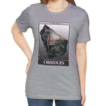 Obsidian Card T-shirt, Crystals