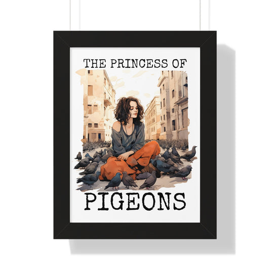 The Princess Of Pigeons Framed Print, Bird Pigeon Wall Art