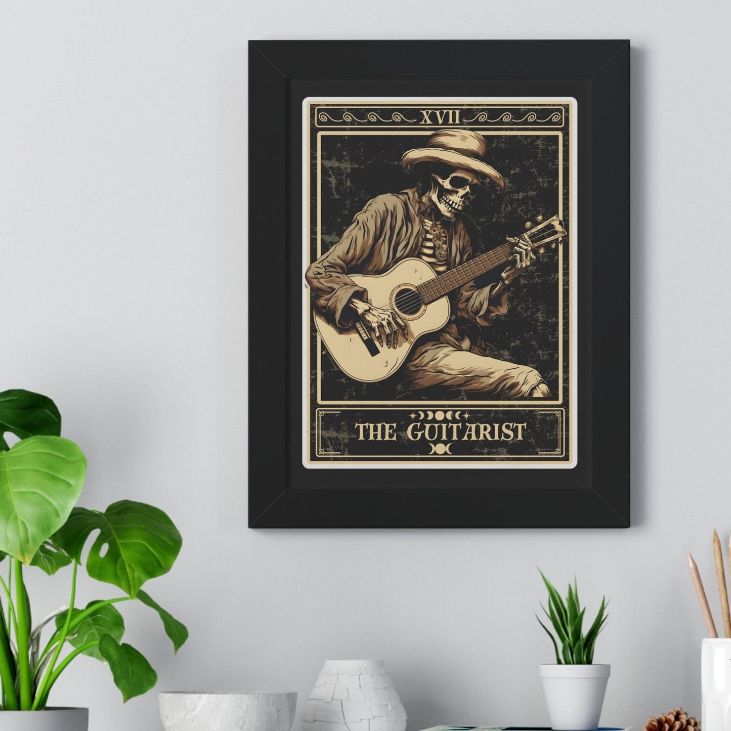 The Guitarist Tarot Card Framed Print