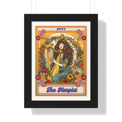 The Harpist Tarot Card Framed Print