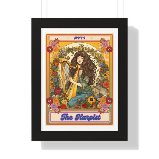 The Harpist Tarot Card Framed Print