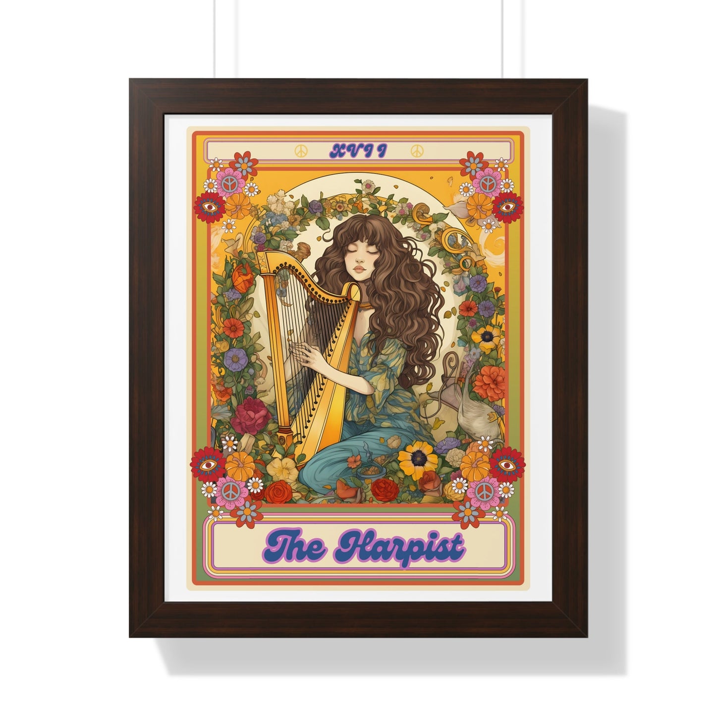 The Harpist Tarot Card Framed Print