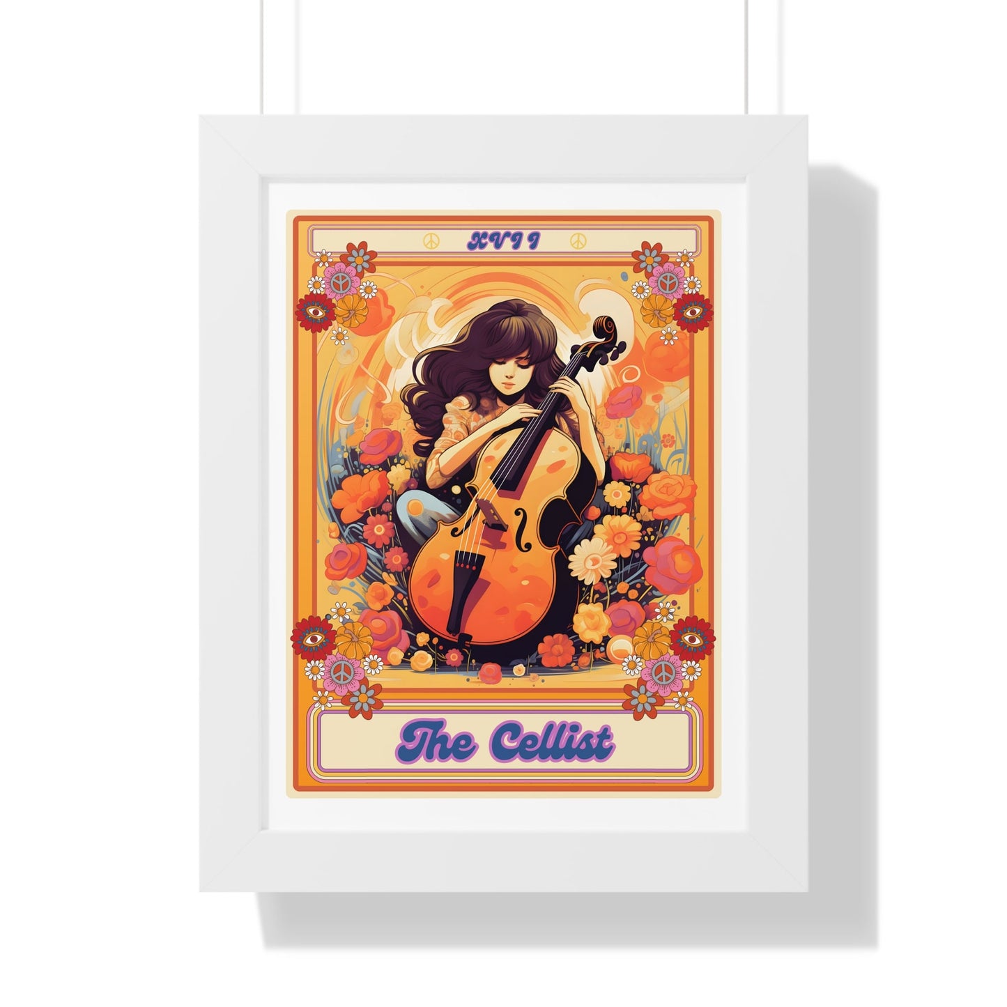 The Cellist Tarot Card Framed Print