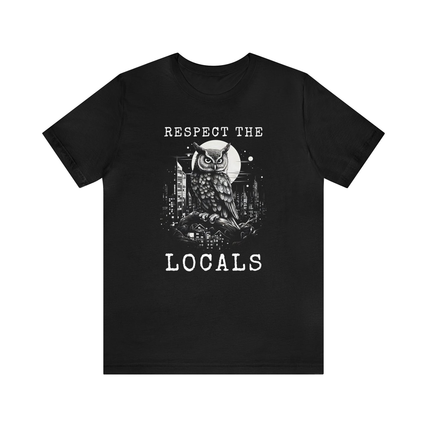 Respect The Locals Owl Black T-shirt
