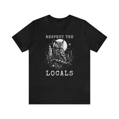 Respect The Locals Owl Black T-shirt