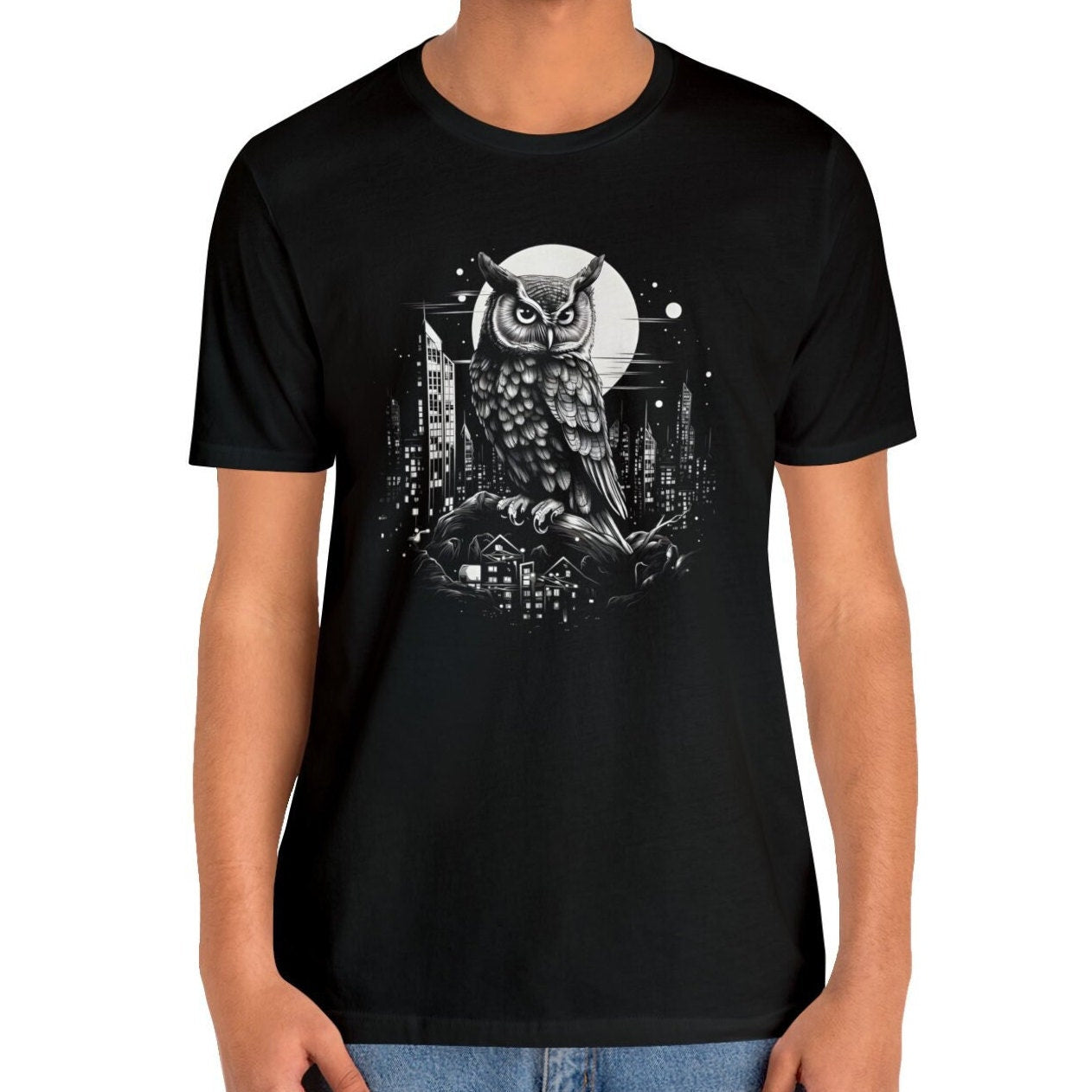 City Owl Black Shirt