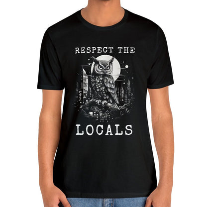 Respect The Locals Owl Black T-shirt
