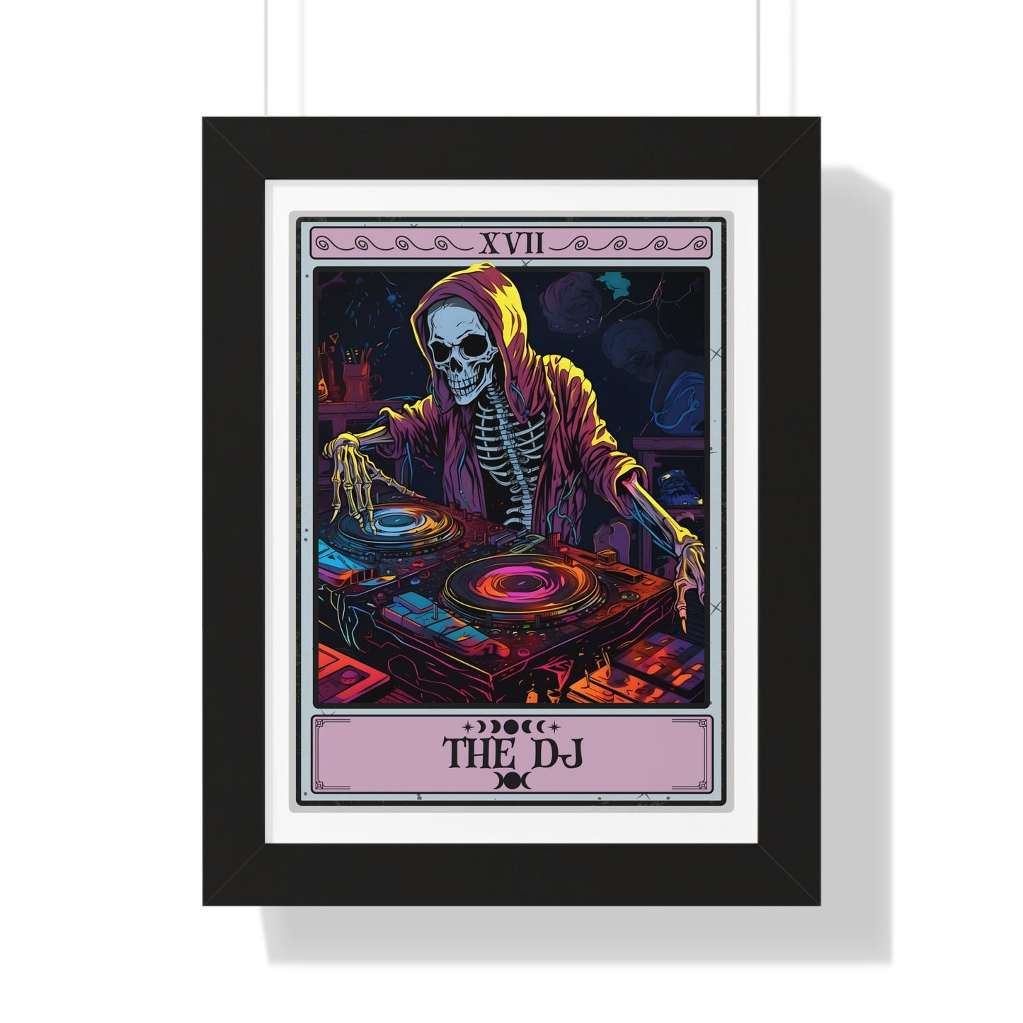 The DJ Tarot Card Framed Print