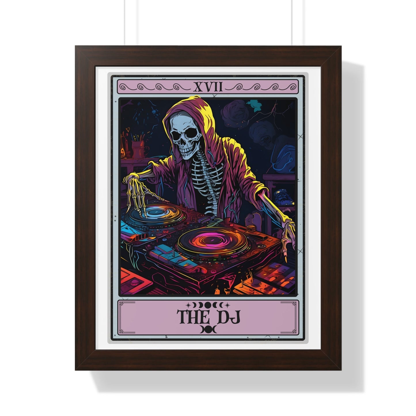 The DJ Tarot Card Framed Print