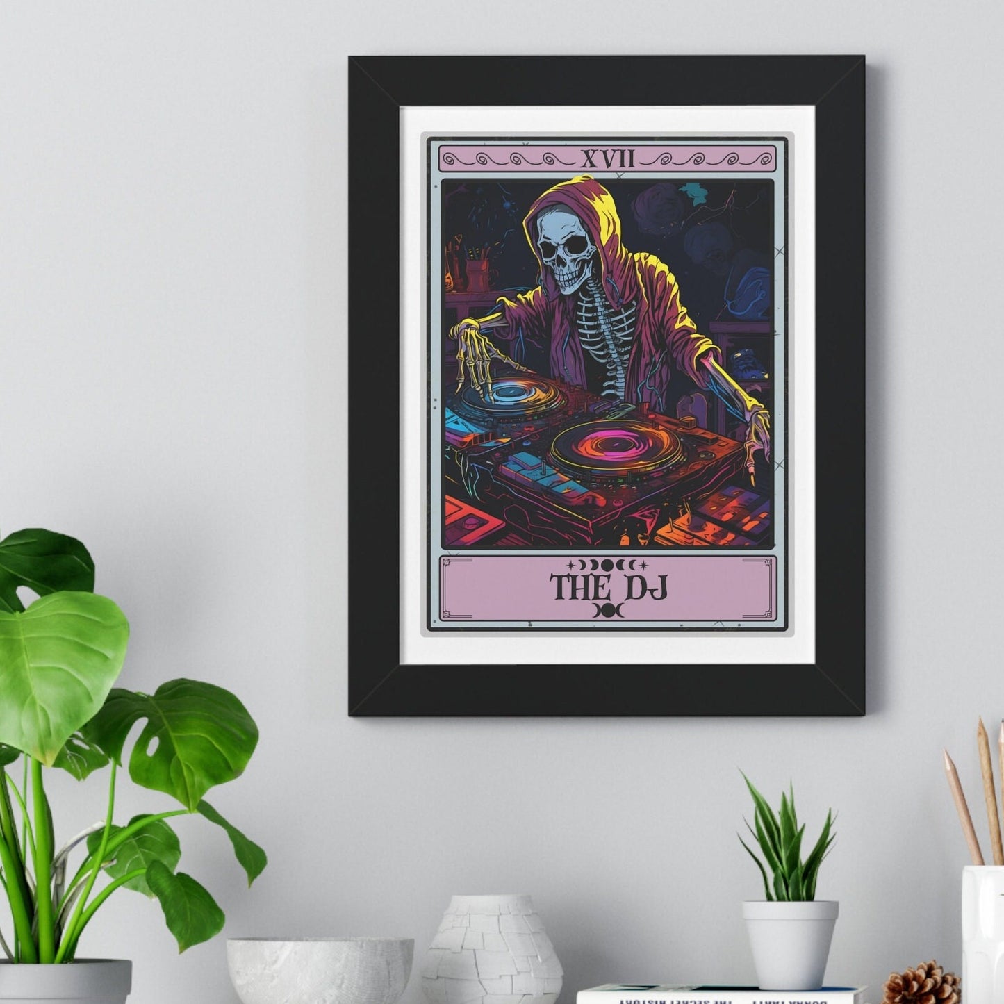 The DJ Tarot Card Framed Print