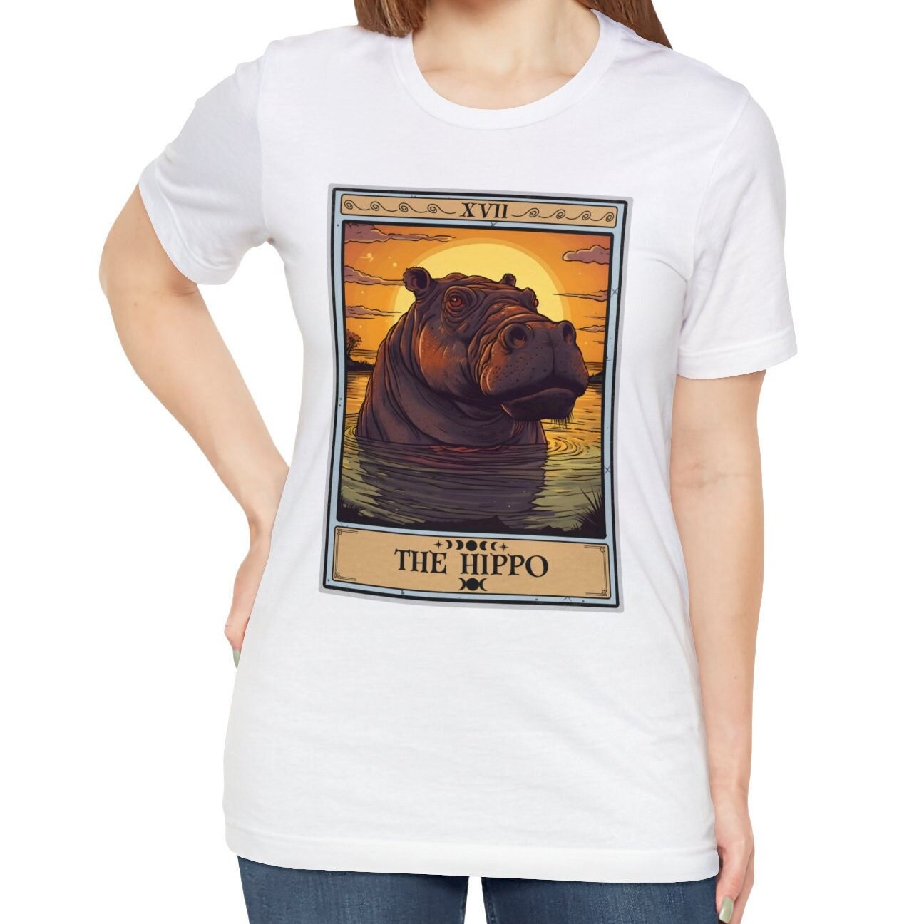 The Hippo Tarot Card Shirt, Hippopotamus Animal