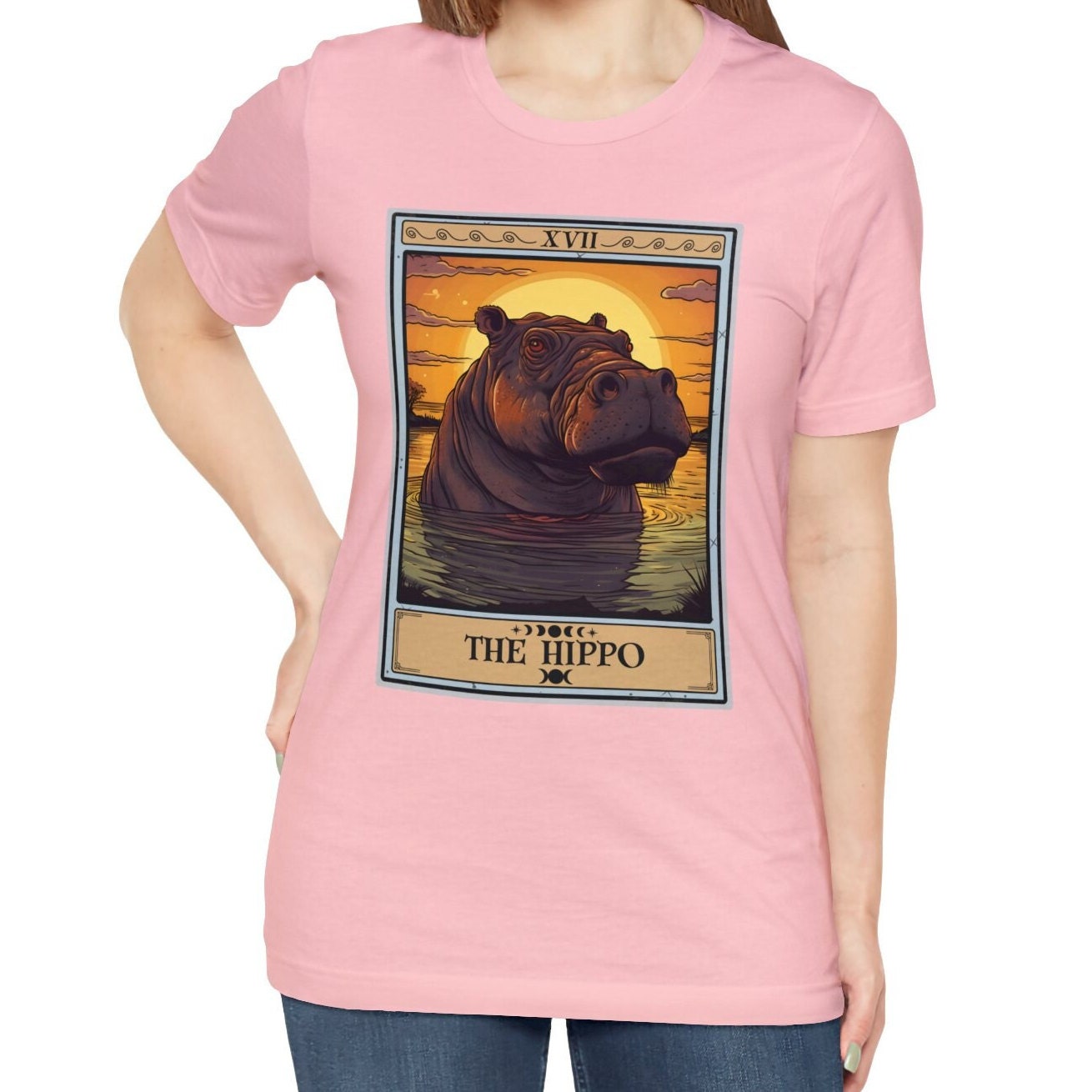 The Hippo Tarot Card Shirt, Hippopotamus Animal