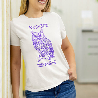 Respect The Locals Owl Shirt, Bird Lover